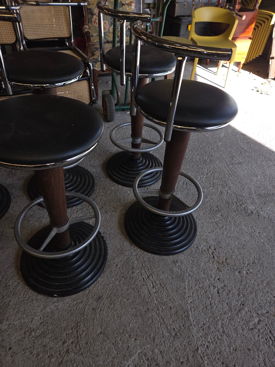 S120: Set Of 12 Bar Stools From The 1980s -photo-3