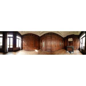 Complete Piece Of 19th Century Oak Woodwork From A Haut Marnais Mansion