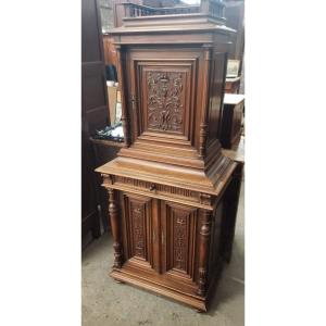 Walnut Cabinet Late 19th Stamped V.aimone