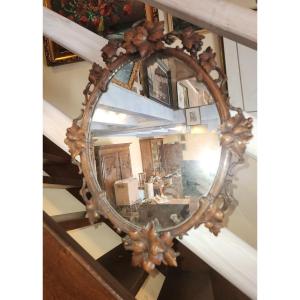 Oval Mirror Early 20th Work From The Black Forest