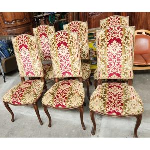 Suite Of Six Louis XV Style Chairs 1930/1950