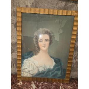 Pastel portrait de femme deuxième partie du 19ème 
