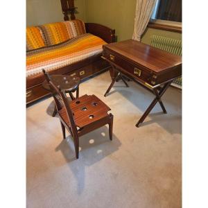 1970s English Marine Style Single Room In Brass And Mahogany