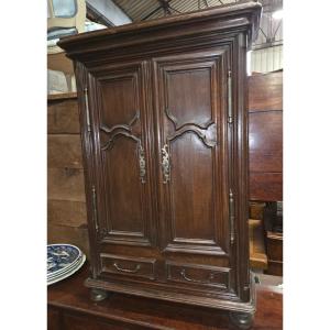 Louis XIV Oak Wardrobe From The 19th Century 