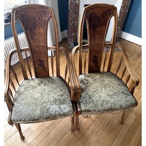 Pair Of Armchairs By L. Majorelle 1900/1905