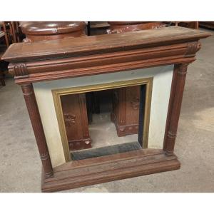 Early 20th Century Oak Fireplace Front 