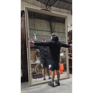 Importante miroir du 19eme en acajou provenant des thermes de plombieres les bains