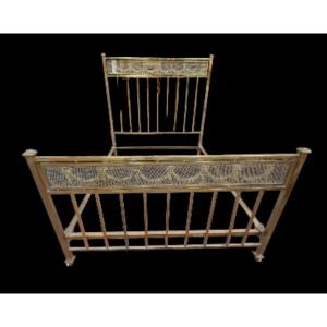 Late 19th Century Brass Bed In The Louis XVI Style 