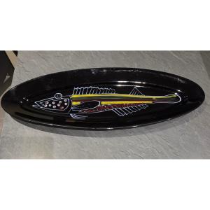 Grand plateau a poisson des années 70 de Robert Picault