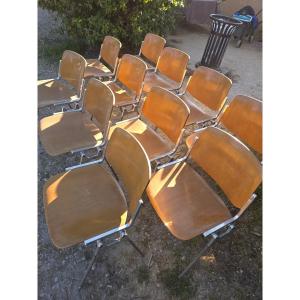 Set Of 11 Dsc 106 Chairs - Gian Carlo Piretti - Castelli 1970 Edition