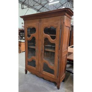 Vosgian Oak Armoire From The 1st Part Of The 19th Century Converted Into A Bookcase