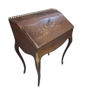 Napoleon III Period Rosewood And Marquetry Lady's Writing Desk