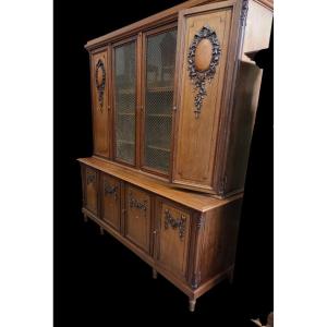 Early 20th Century Louis XVI Mahogany Buffet Bookcase