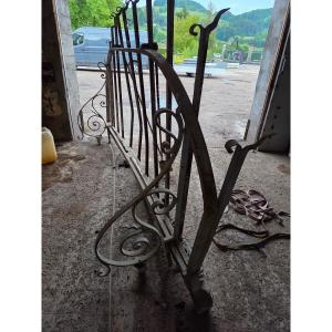 Large Wrought Iron Larquise From A Late 19th Century Bourgeois House