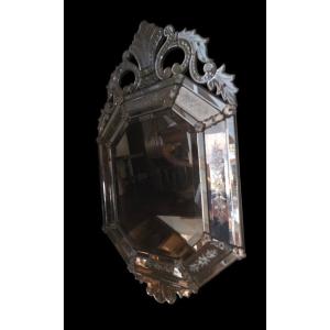 Venetian Mirror With A Closed Frame, Early 20th Century 
