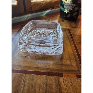 Jardiniere en cristal des années 60 modèle Iceberg de Daum