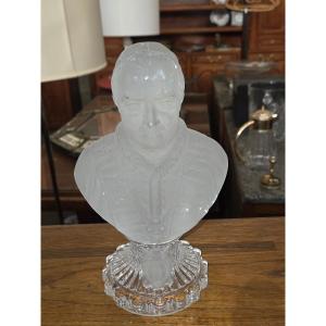 Buste de Pie IX par Baccarat fin du 19eme