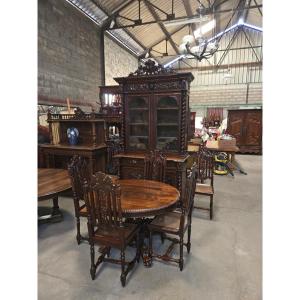 Henry II Dining Room, Made Of Oak, Late 19th To Early 20th Century
