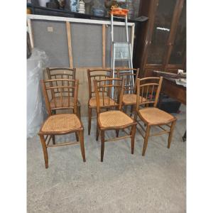Suite de 10chaisea de bistrot de la fin du 19ème
