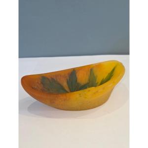 Vide poche art nouveau en pate de verre A.Walter Nancy