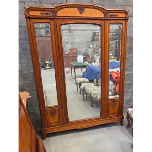 Armoire et lit art nouveau dans le gout de camille gauthier