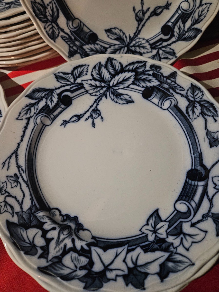 18 Assiettes 1870 Moore& Cie Anglaise -photo-3