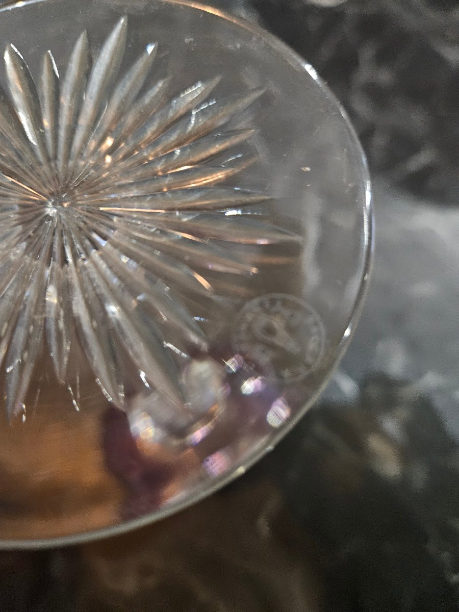 8 Verres de  couleur  Baccarat -photo-3