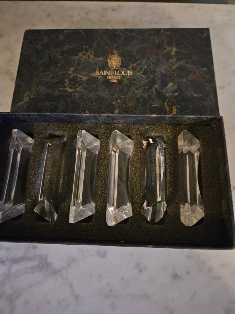 Portes couteaux  cristal Saint Louis-photo-3