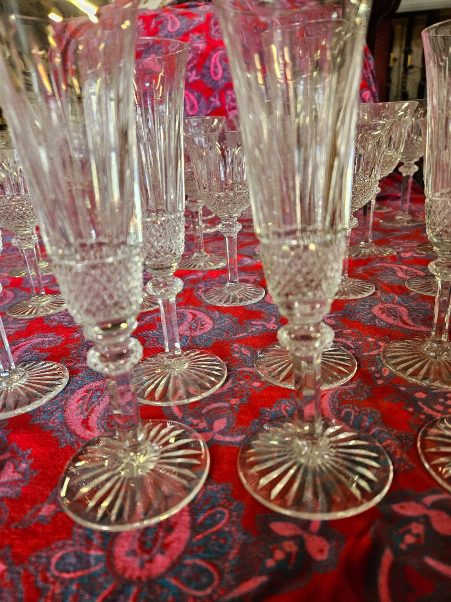 Service de 29   verres cristal  Saint  Louis  Tomy-photo-2