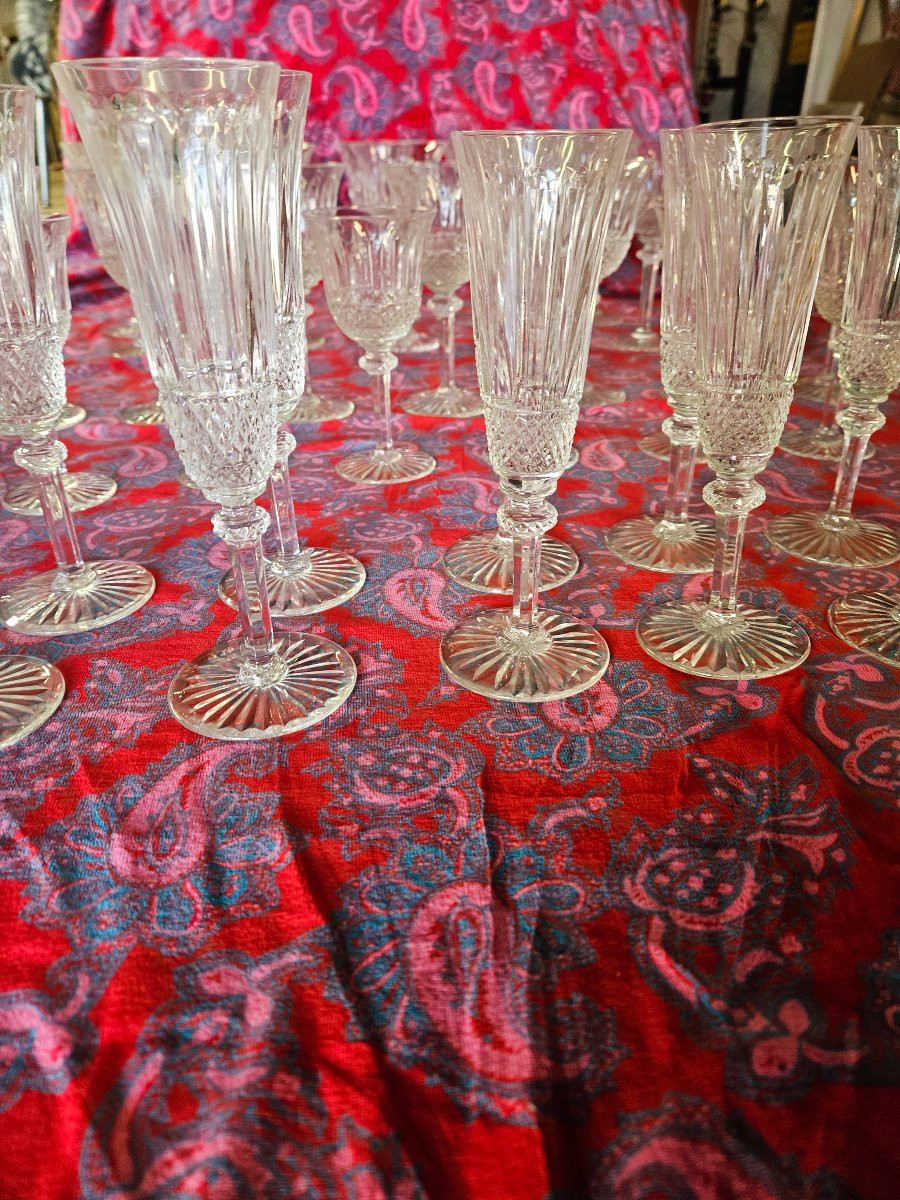 Service de 29   verres cristal  Saint  Louis  Tomy-photo-3