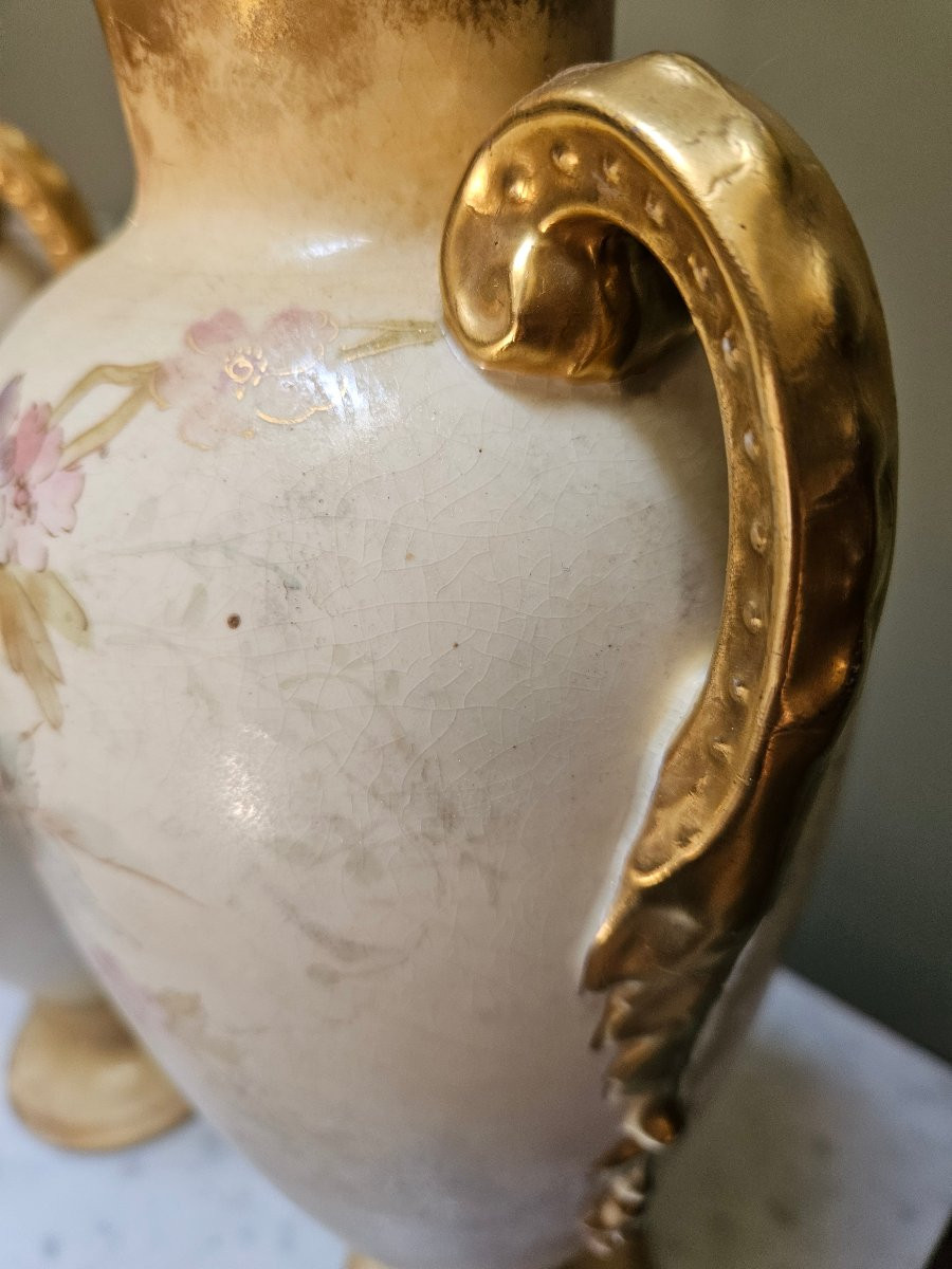 Paire d urnes  manufacture  royal Germany -photo-3