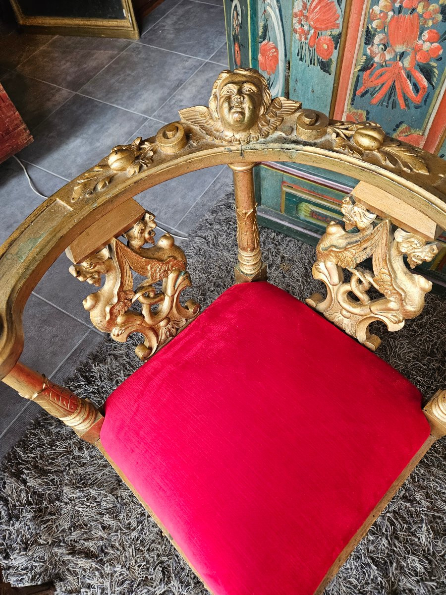 19th Century Italian Baroque Armchair-photo-2