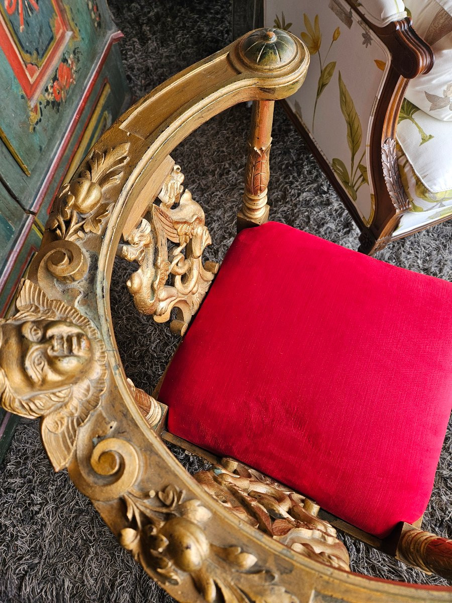 19th Century Italian Baroque Armchair-photo-4