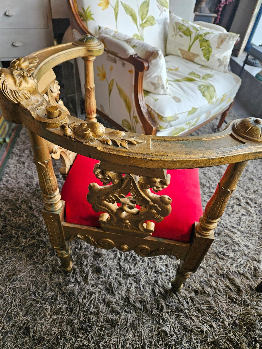 19th Century Italian Baroque Armchair-photo-8