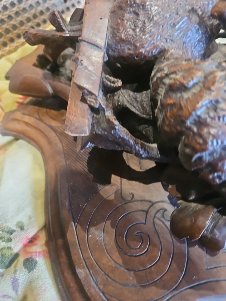 Pair Of Black Forest Hunting Trophies -photo-1