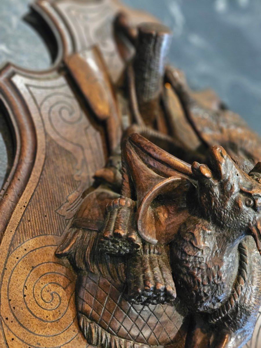 Pair Of Black Forest Hunting Trophies -photo-7