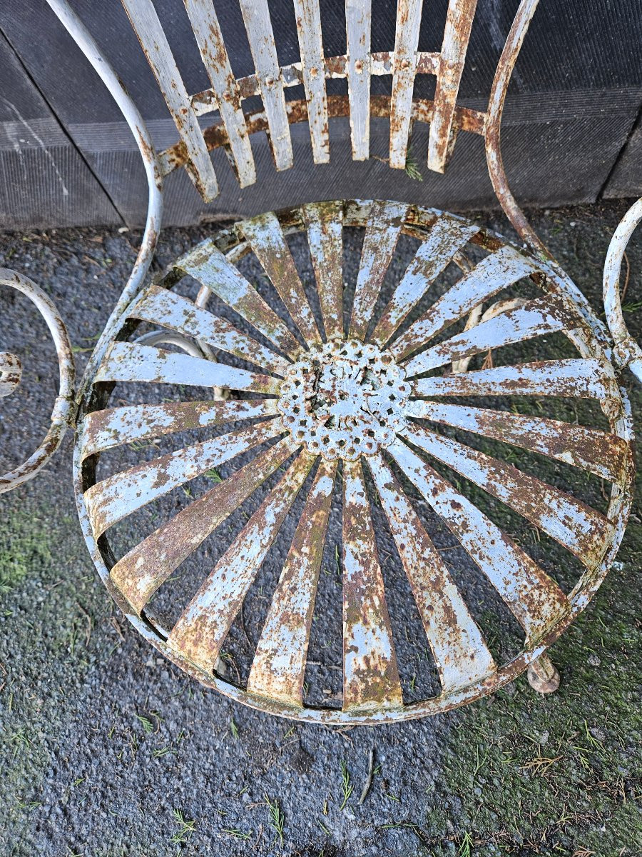 Fauteuil ancien  de jardin carre-photo-1