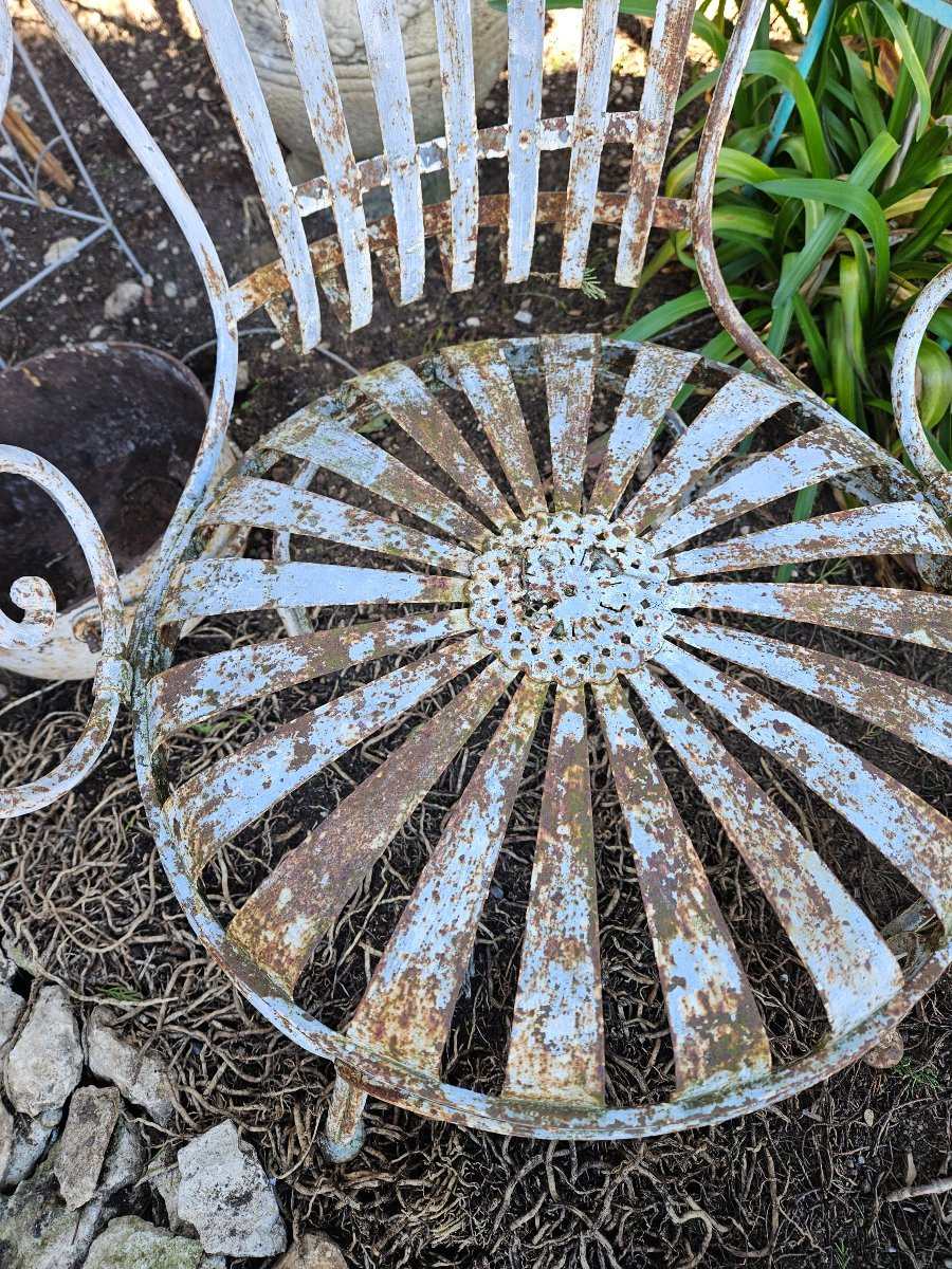 Fauteuil ancien  de jardin carre-photo-2