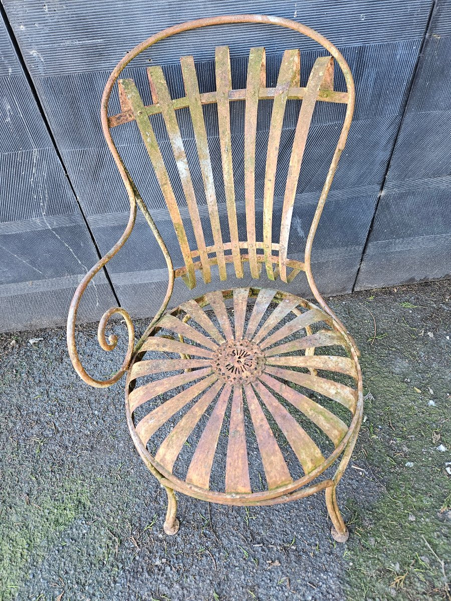 Fauteuil de jardin en fer  Carré -photo-2