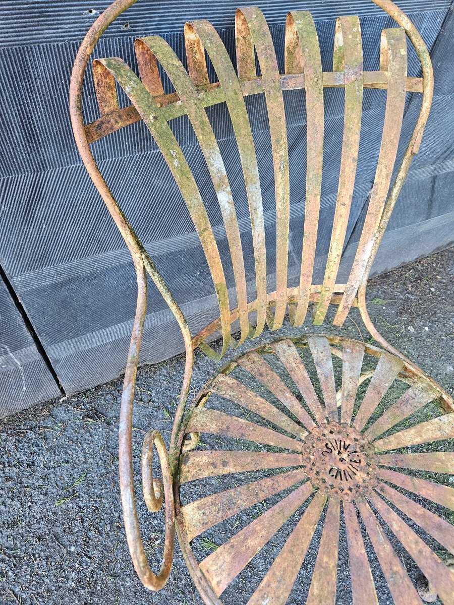 Fauteuil de jardin en fer  Carré -photo-3