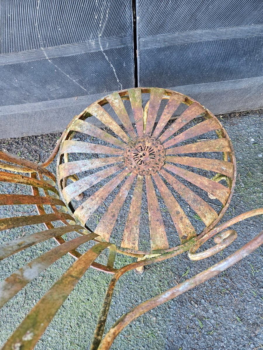 Fauteuil de jardin en fer  Carré -photo-4