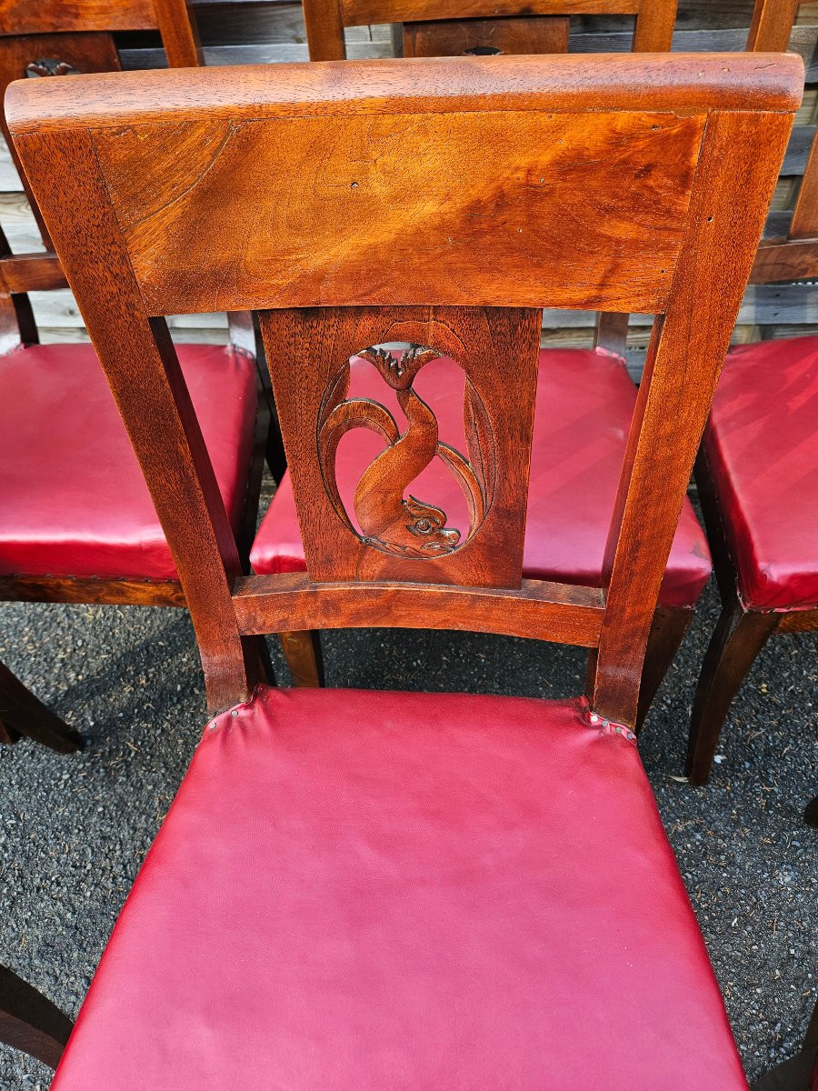 Set Of 6 Restaurant Chairs-photo-4