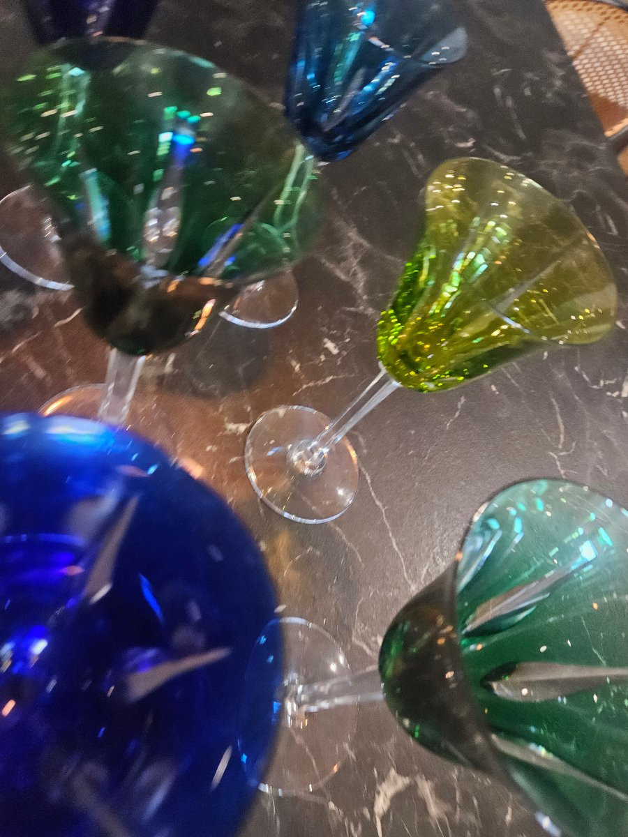 8 verres cristal Saint Louis -photo-3