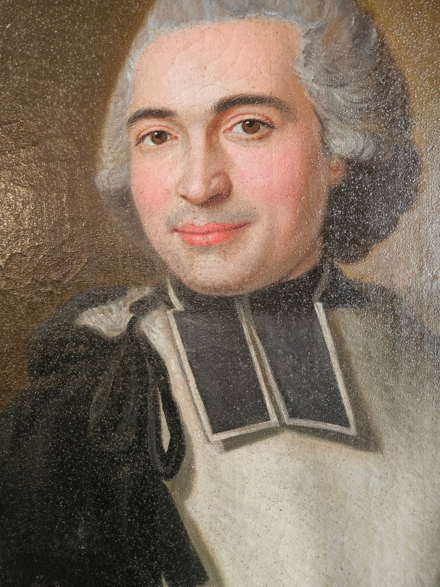 Tableau portrait d un  Prete  19em-photo-2