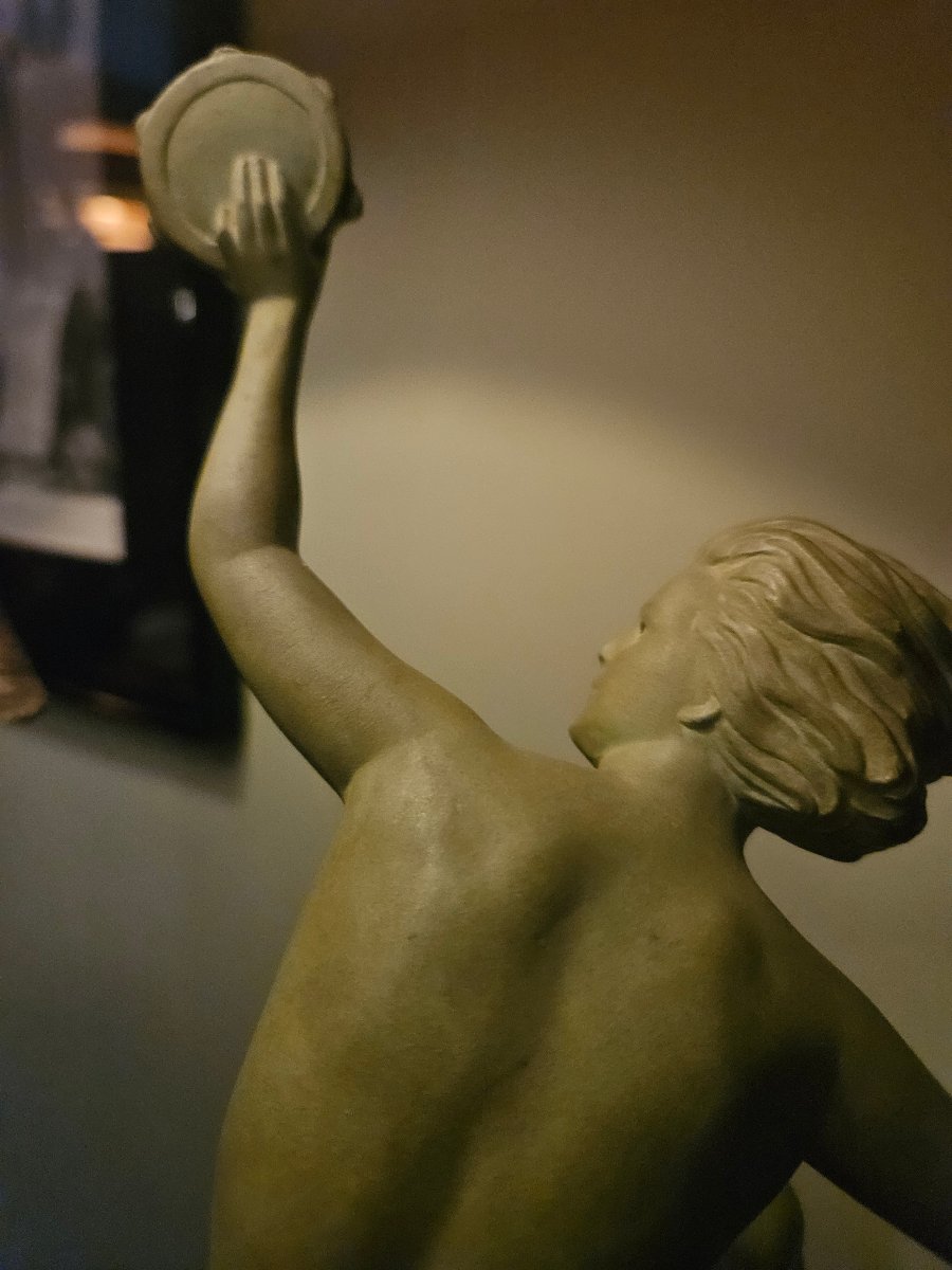 Statue danceuse  aux tambourins art deco-photo-1