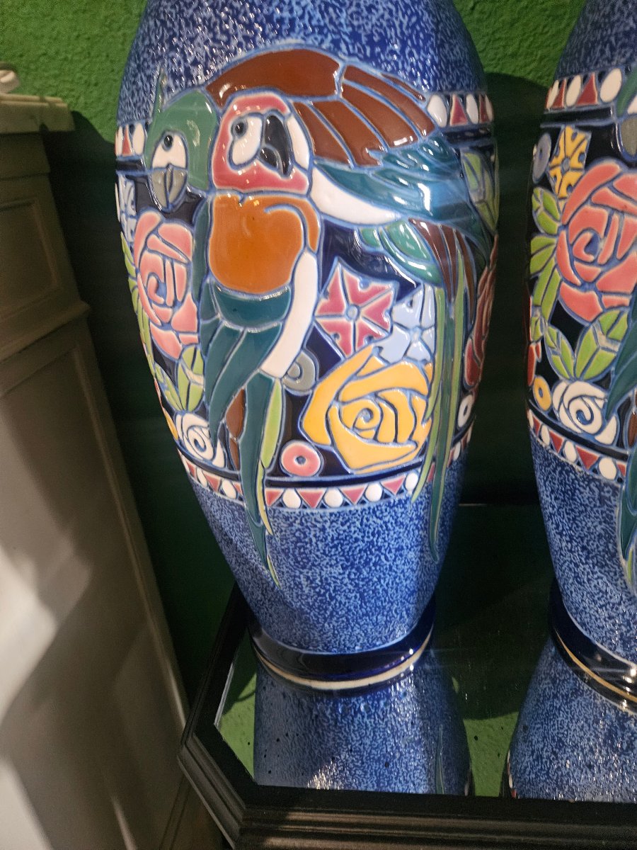 Paire de vases Art Deco Amphora-photo-2
