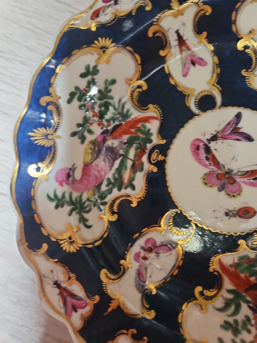Pair Of Worcester Plates, 18th Century-photo-2
