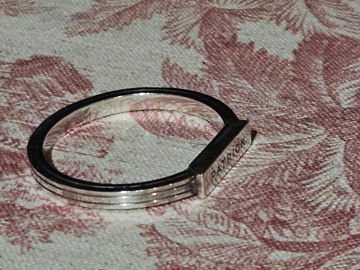 Art Deco Silver Napkin Ring By Tetard Frères-photo-2