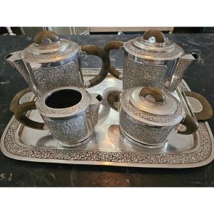 Service a  cafe en argent  900 Art Deco 