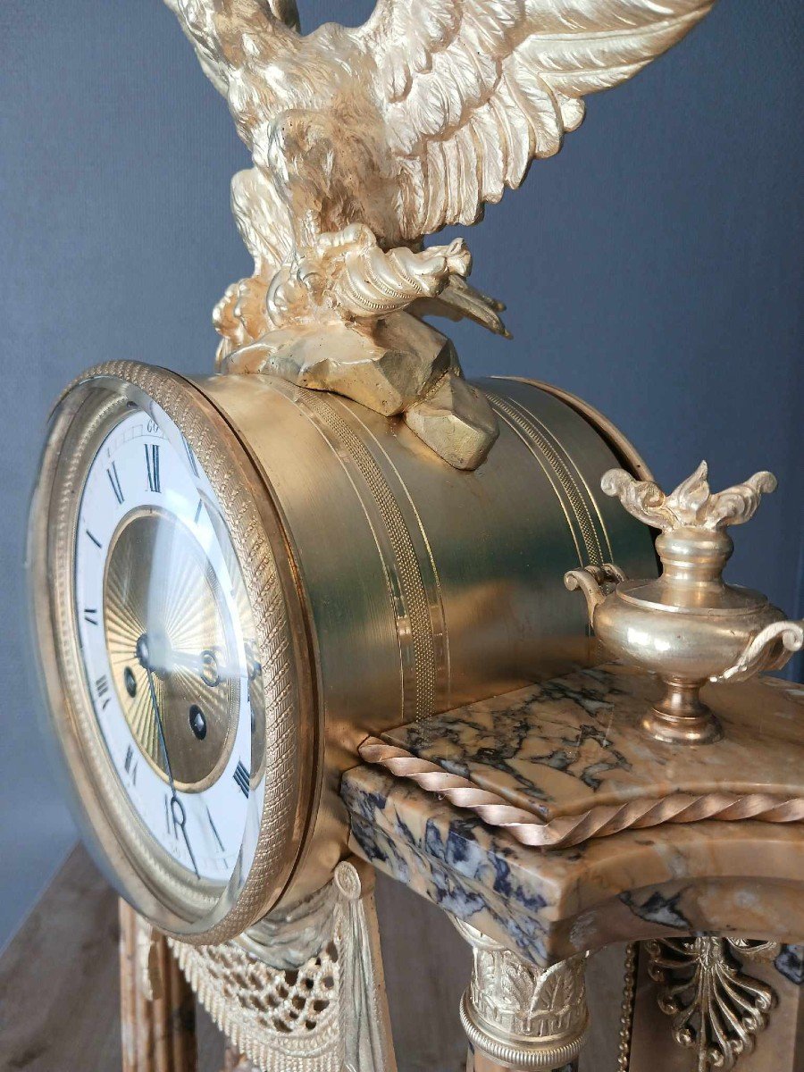 Portico Clock With Eagle Napoleon III-photo-2